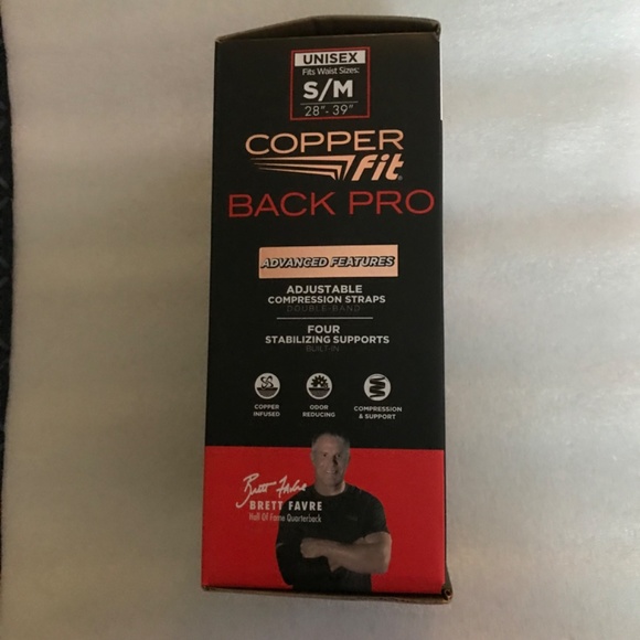 Copper Fit Back Pro Copper Infused Unisex Size S/M 28”-39” Back Belt - Picture 9 of 14